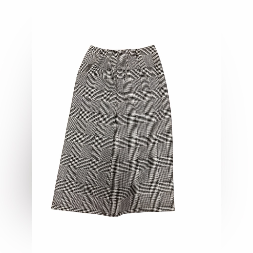 Harve Benard Wool Plaid Midi Skirt 8 Glen Check Lined Classic vintage pockets